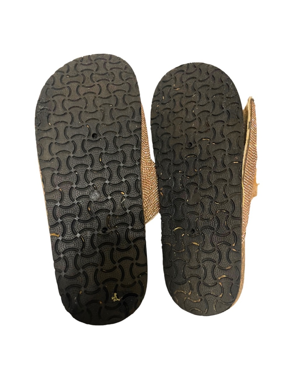 TOP Moda Women's Furry Rhinestone Slides Sandals - Picture 5 of 5